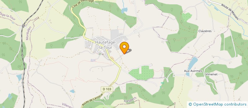 localisation de l'entreprise MADAME OPHELIE BRANQUET  HAUTEFAGE LA TOUR