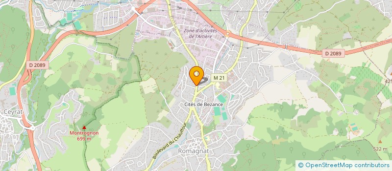localisation de l'entreprise MADAME OPHELIE CARLIER à ROMAGNAT
