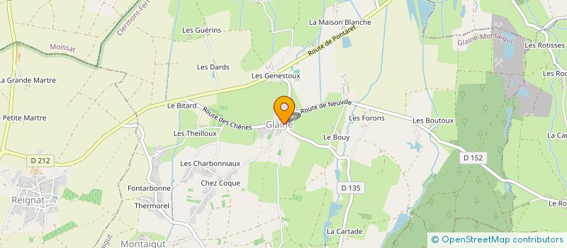 localisation de l'entreprise MADAME OPHELIE CHARLOTTE RAFFIN  GLAINE-MONTAIGUT