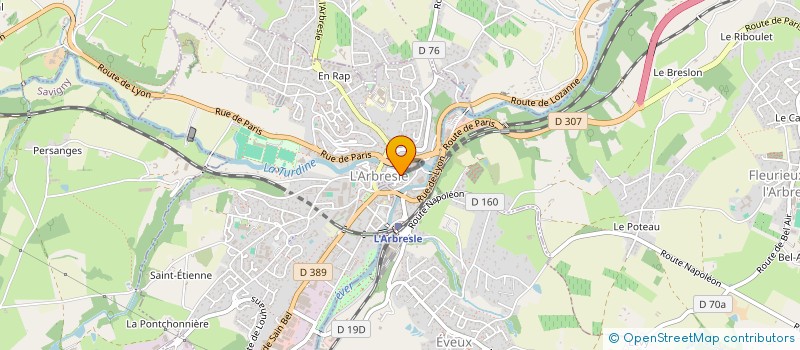 localisation de l'entreprise MADAME OPHELIE CHENE  L'ARBRESLE