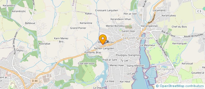 localisation de l'entreprise MADAME OPHELIE COSSEC  LA FORET-FOUESNANT