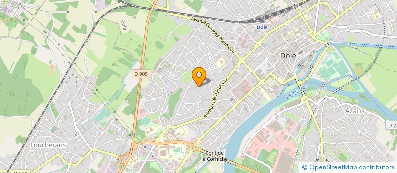 localisation de l'entreprise MADAME OPHELIE DELAINE à DOLE