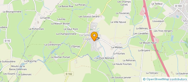 localisation de l'entreprise MADAME OPHELIE DESCORMIERS  LES PORTES DU COGLAIS