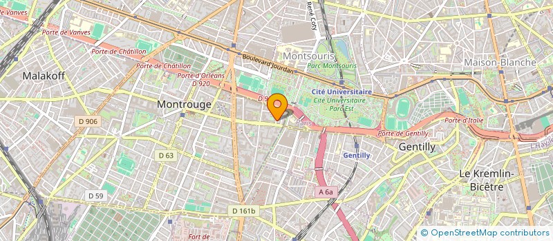 localisation de l'entreprise MADAME OPHELIE EUPHROSINE à MONTROUGE