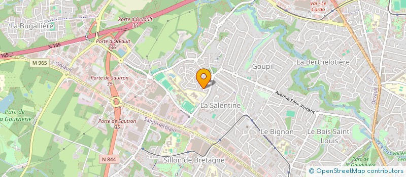 localisation de l'entreprise MADAME OPHELIE FETIS à ORVAULT
