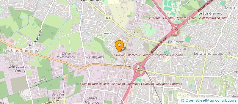 localisation de l'entreprise MADAME OPHELIE JESUPRET  LE HAILLAN