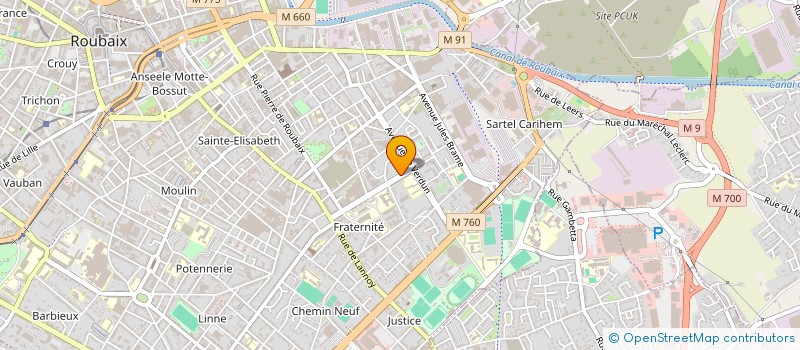 localisation de l'entreprise MADAME OPHELIE JULIE-SUZANNE  ROUBAIX