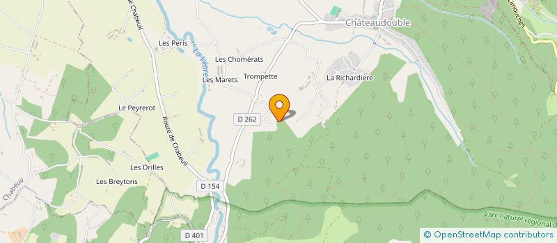 localisation de l'entreprise MADAME OPHELIE LAGIER à CHATEAUDOUBLE