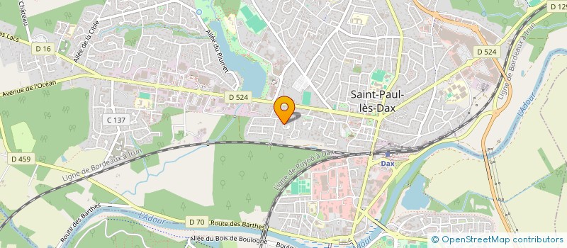 localisation de l'entreprise MADAME OPHELIE MERLIER à SAINT-PAUL-LES-DAX