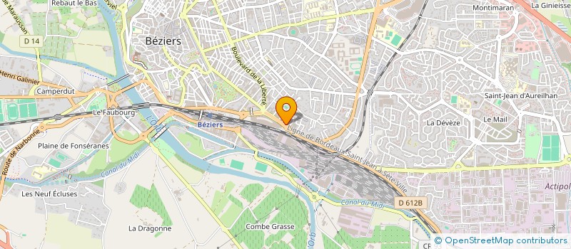 localisation de l'entreprise MADAME OPHELIE MOREAU à BEZIERS