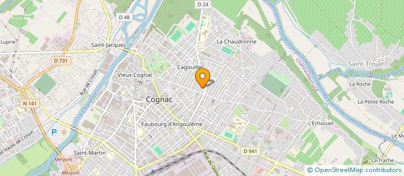 localisation de l'entreprise MADAME OPHELIE MOSSION à COGNAC