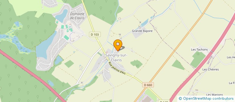 localisation de l'entreprise MADAME OPHELIE PIAGET à SAVIGNY-SUR-CLAIRIS