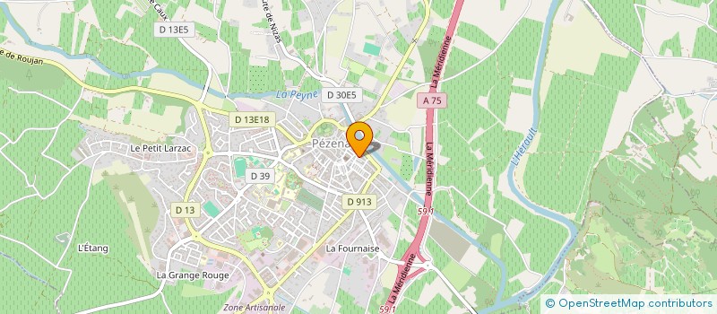 localisation de l'entreprise MADAME OPHELIE SABATIER à PEZENAS