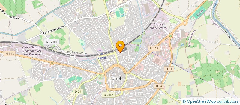 localisation de l'entreprise MADAME OPHELIE TOMAS à LUNEL