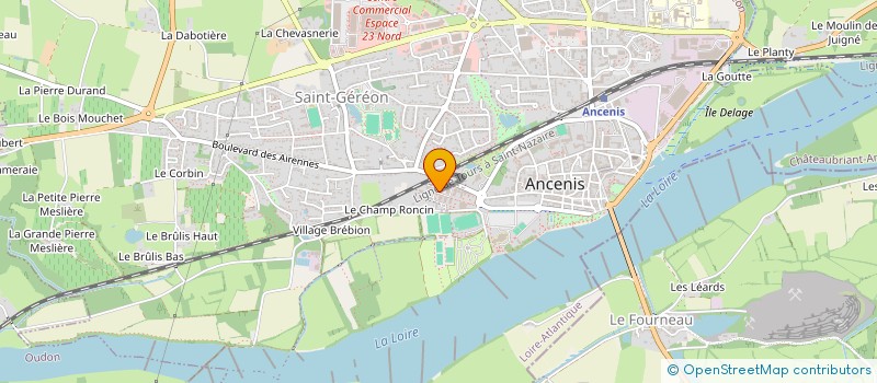 localisation de l'entreprise MADAME OPHELIE VERGNE à ANCENIS-SAINT-GEREON