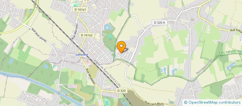 localisation de l'entreprise MADAME OPHELIE WOZNIAK  BUGNICOURT