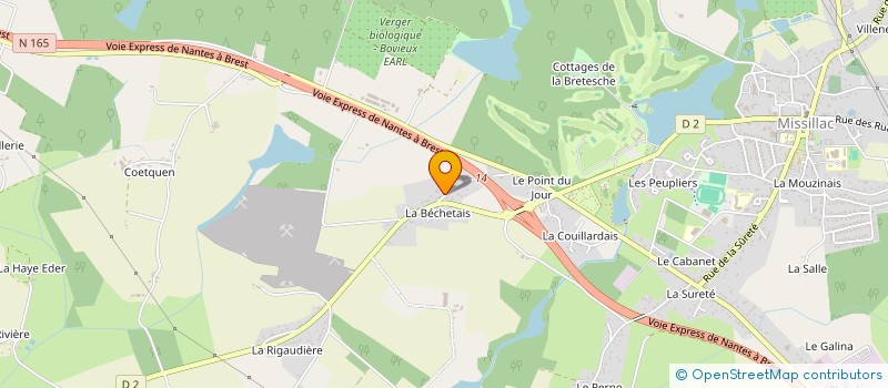 localisation de l'entreprise MADAME OPHELINE RICAUD  MISSILLAC