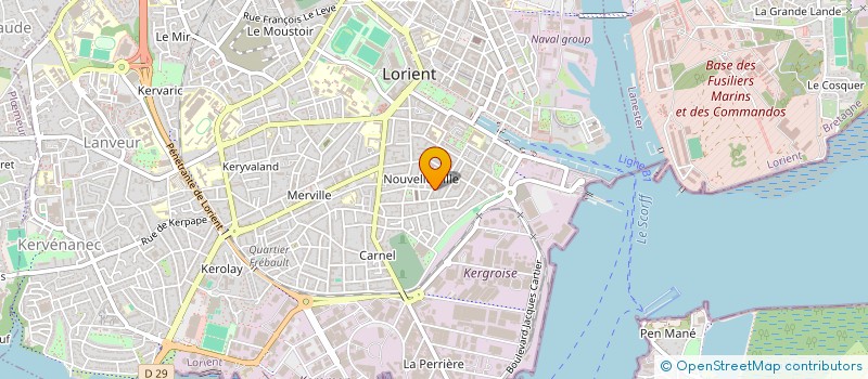 localisation de l'entreprise MADAME ORIANE CALVAR  LORIENT