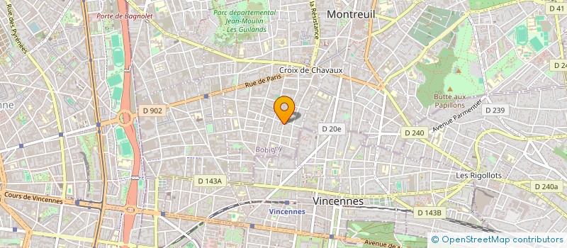 localisation de l'entreprise MADAME ORIANE HULIN à MONTREUIL
