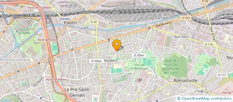 localisation de l'entreprise MADAME ORIANNE BADJI  PANTIN