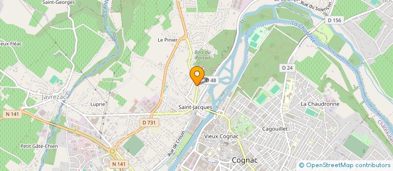 localisation de l'entreprise MADAME ORIANNE CHAMBON à COGNAC