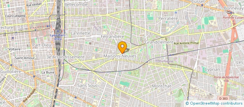 localisation de l'entreprise MADAME ORKIA LAHIDOUNI  VILLEURBANNE