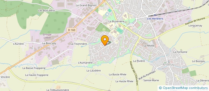localisation de l'entreprise MADAME ORLANE PETITGAS à LES HERBIERS