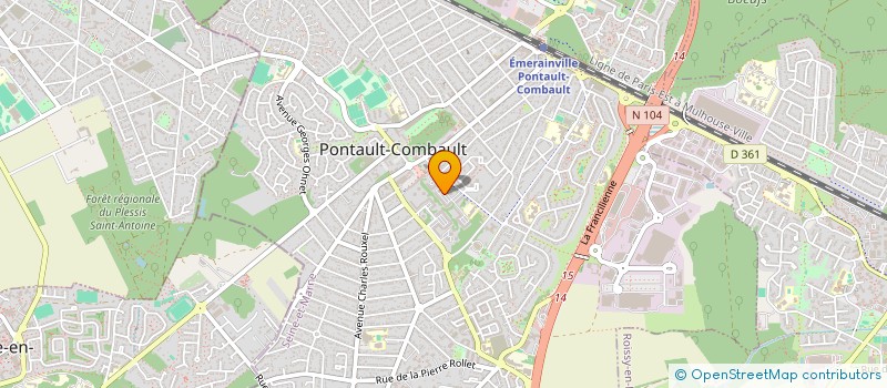 localisation de l'entreprise MADAME ORLANE ROQUE à PONTAULT-COMBAULT