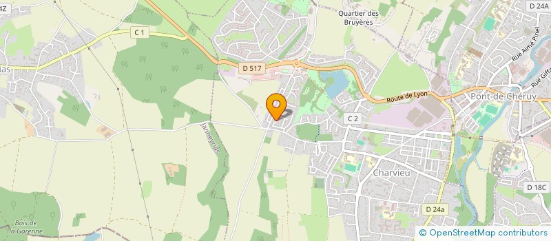 localisation de l'entreprise MADAME ORNELLA LE ROY  CHARVIEU-CHAVAGNEUX