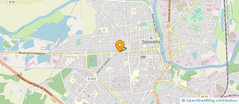localisation de l'entreprise MADAME ORNELLA PORET à SOISSONS