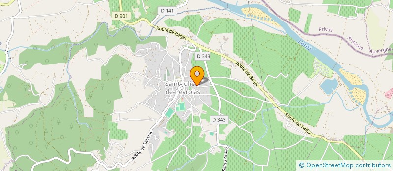 localisation de l'entreprise MADAME ORYANE VEYSSIERE  SAINT-JULIEN-DE-PEYROLAS