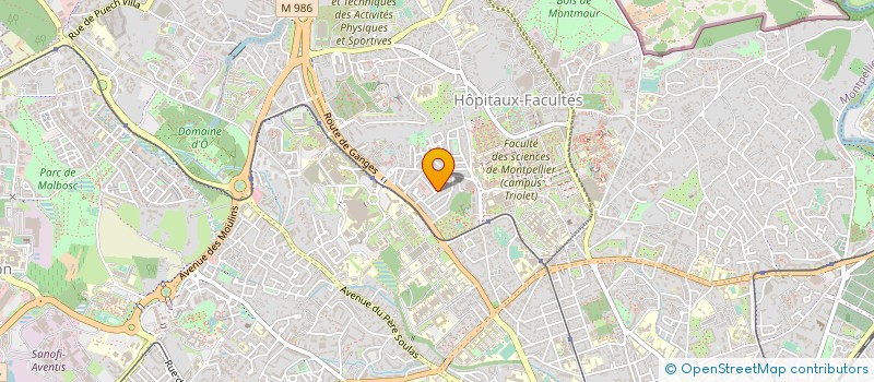 localisation de l'entreprise MADAME OSMIN AURENSAN à MONTPELLIER