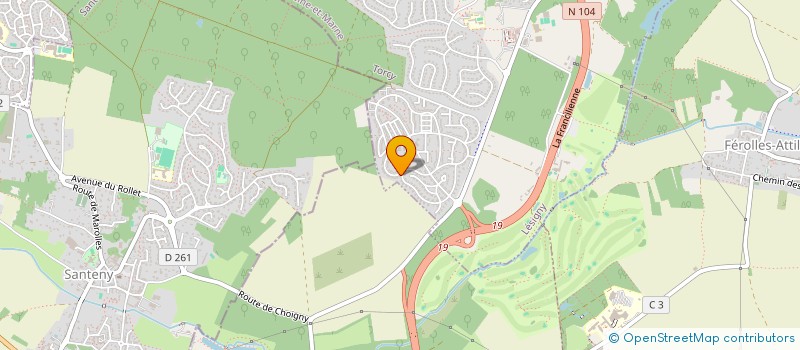 localisation de l'entreprise MADAME OSSANNA BABELIAN  LESIGNY