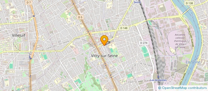 localisation de l'entreprise MADAME OUASSANE BERRAQUI  VITRY-SUR-SEINE