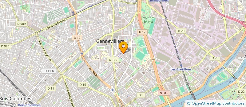 localisation de l'entreprise MADAME OUASSILA QUERFANI à GENNEVILLIERS