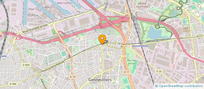 localisation de l'entreprise MADAME OUIDED SADDI à GENNEVILLIERS