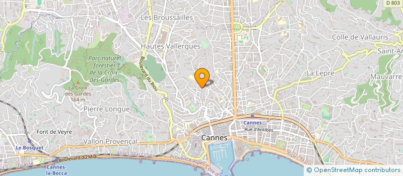 localisation de l'entreprise MADAME OULAYA MEBARKIA  CANNES