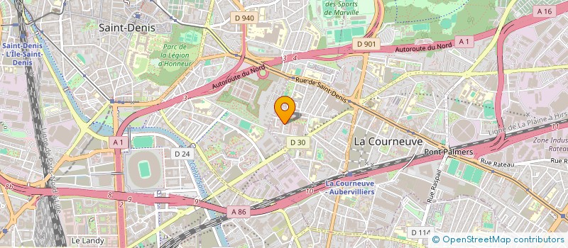 localisation de l'entreprise MADAME OUMOU SOW à LA COURNEUVE