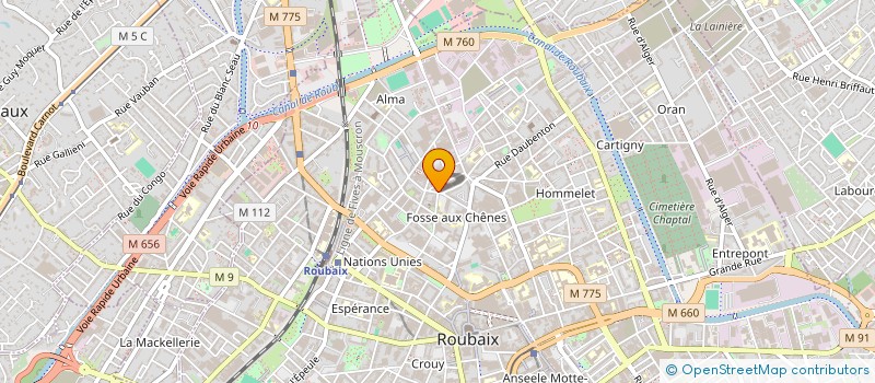 localisation de l'entreprise MADAME OURDIA ADJOU  ROUBAIX