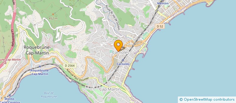 localisation de l'entreprise MADAME PALMIRA MADALENA DE BARROS ALMEIDA  ROQUEBRUNE-CAP-MARTIN