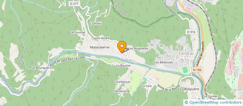 localisation de l'entreprise MADAME PALMYRE PEREZ  CENDRAS