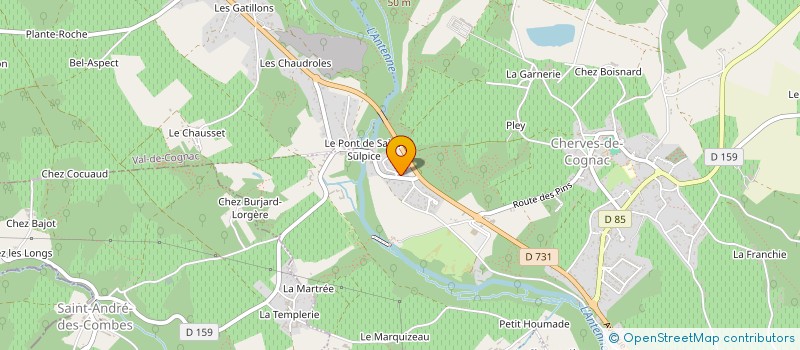 localisation de l'entreprise MADAME PALOMA FERREIRA DE CARVALHO  VAL-DE-COGNAC