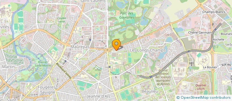 localisation de l'entreprise MADAME PALVYNA RADCHENKO  RENNES