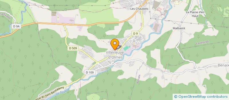 localisation de l'entreprise MADAME PAMELA DELPY à VILLENEUVE-D'OLMES