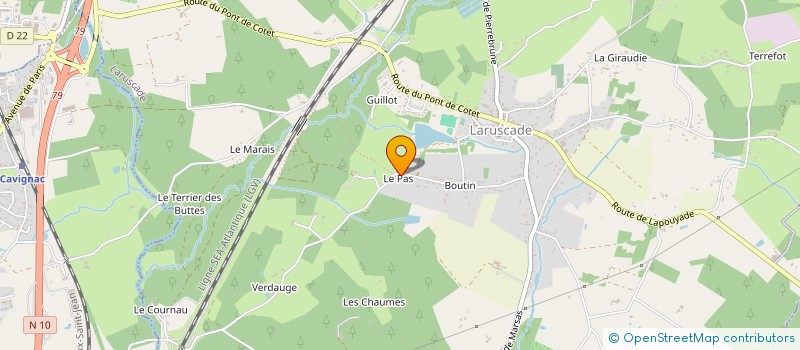 localisation de l'entreprise MADAME PAMELA DUMOULIN  LARUSCADE