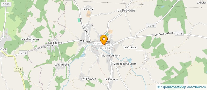 localisation de l'entreprise MADAME PAMELA PASCAUD  SAINT-LAURENT-DE-CERIS