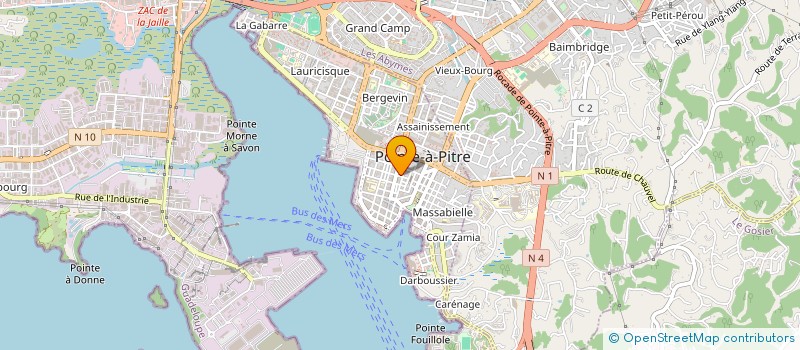 localisation de l'entreprise MADAME PANHUA SU à POINTE A PITRE