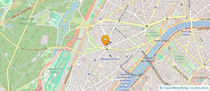 localisation de l'entreprise MADAME PAQUERETTE HENIN à PARIS
