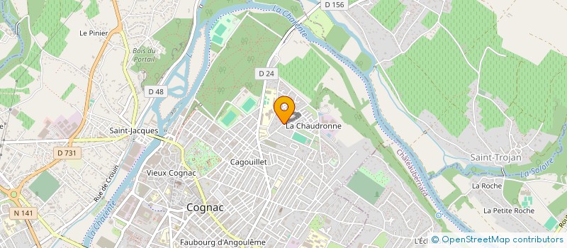 localisation de l'entreprise MADAME PASCALE ANGIBEAUD à COGNAC