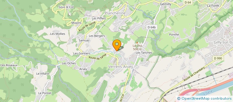 localisation de l'entreprise MADAME PASCALE BAZEROLLE à VERRENS-ARVEY